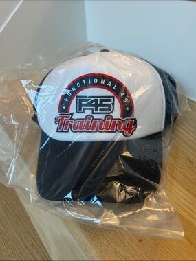 F45 Training Trucker Hat - White & Black with Red Logo